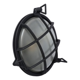 DUDLEY Outside Wall Light Round IP 65 E27/60W Blac