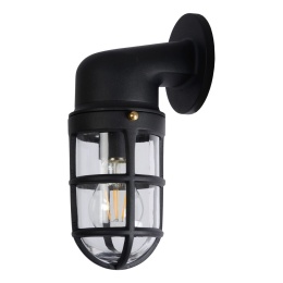 DUDLEY Outside Wall Light Down IP44 E27/60W Black