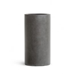 Кашпо TREEZ Effectory - серия Beton - Высокий цилиндр - Тёмно-серый бетон