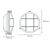 DUDLEY Outside Wall Light Round IP65 E27/60W Mat фото 3 