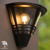 LIVIA Wall Light IP44 W11.5 L27 H25cm Black фото 2 