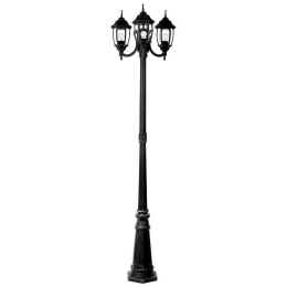 TIRENO Outdoor lighting post H205cm 3xE27 Black